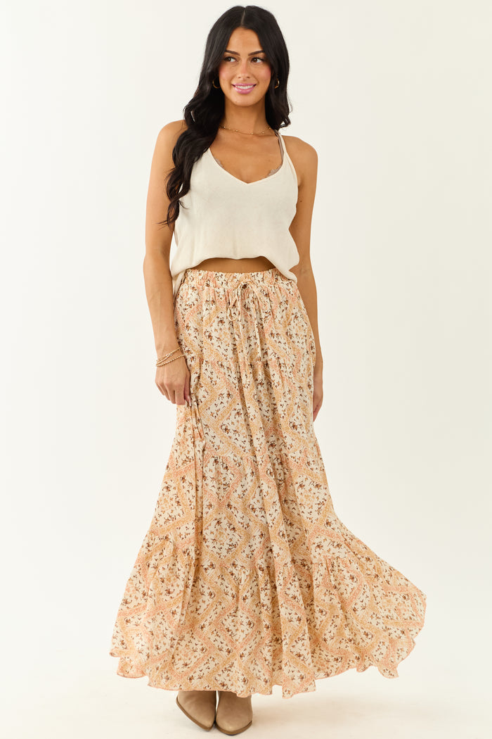 PCFLORA Long Skirt - French Vanilla main image 0