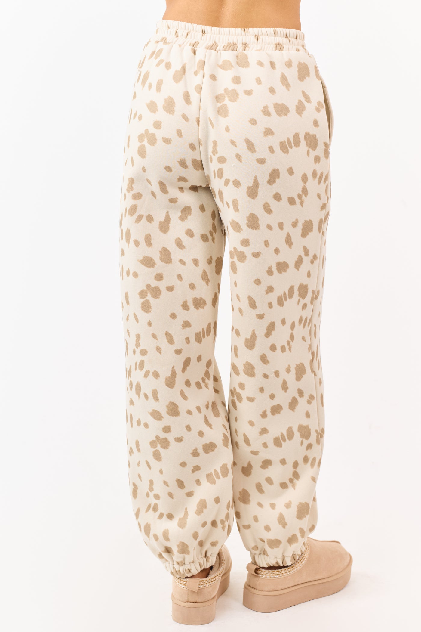 Vanilla Soft Knit Cheetah Print Jogger Sweatpants