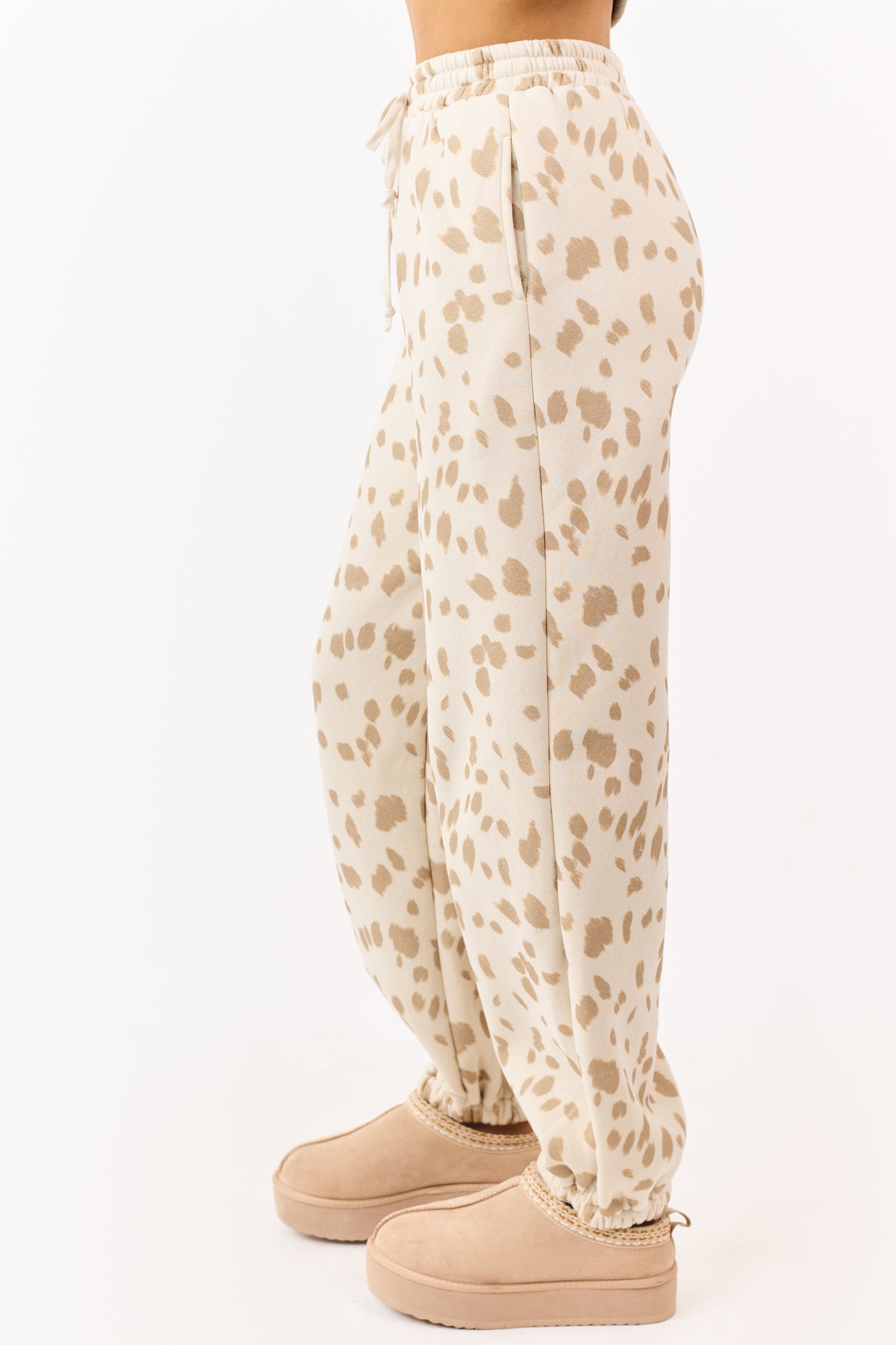 Vanilla Soft Knit Cheetah Print Jogger Sweatpants