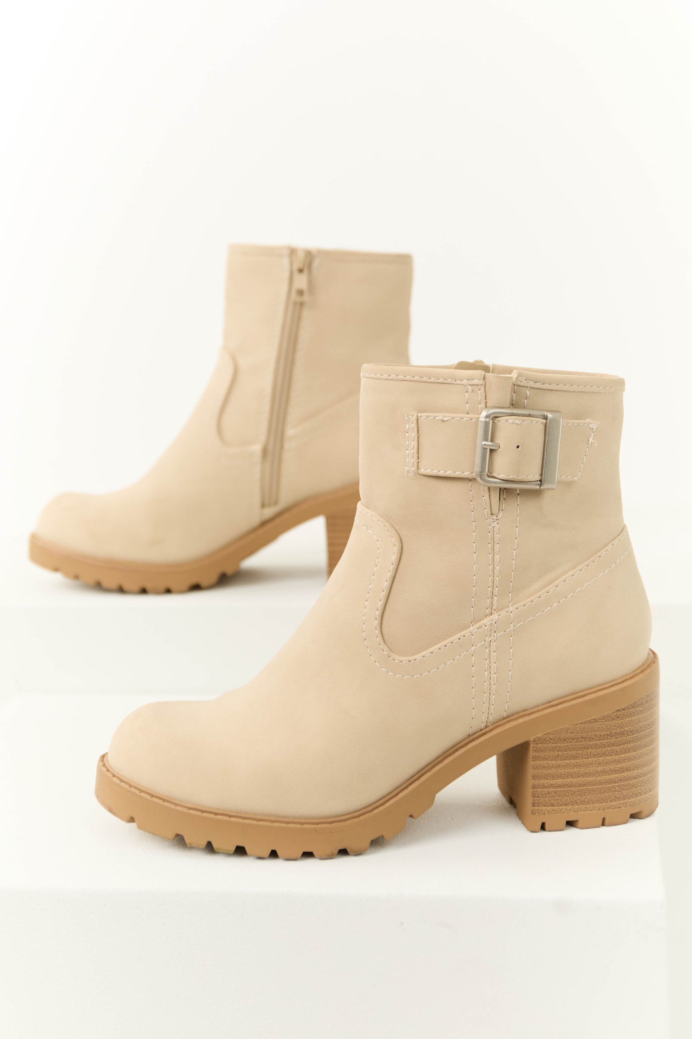 Stradivarius Heeled Ankle Boots With Side Vents Fabric Ankle Boots