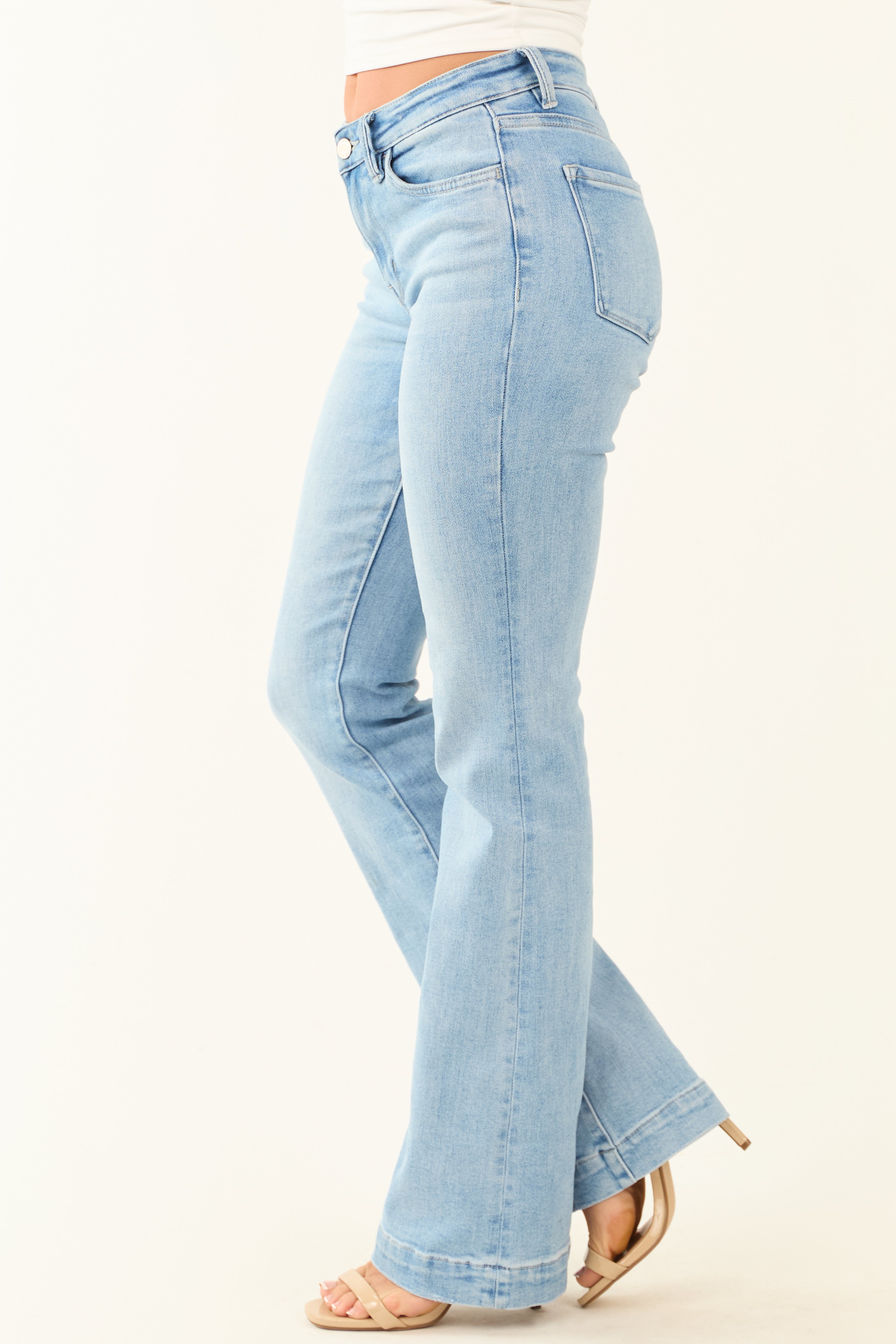 Vervet Light Wash Bootcut Mid Rise Jeans | Lime Lush Boutique