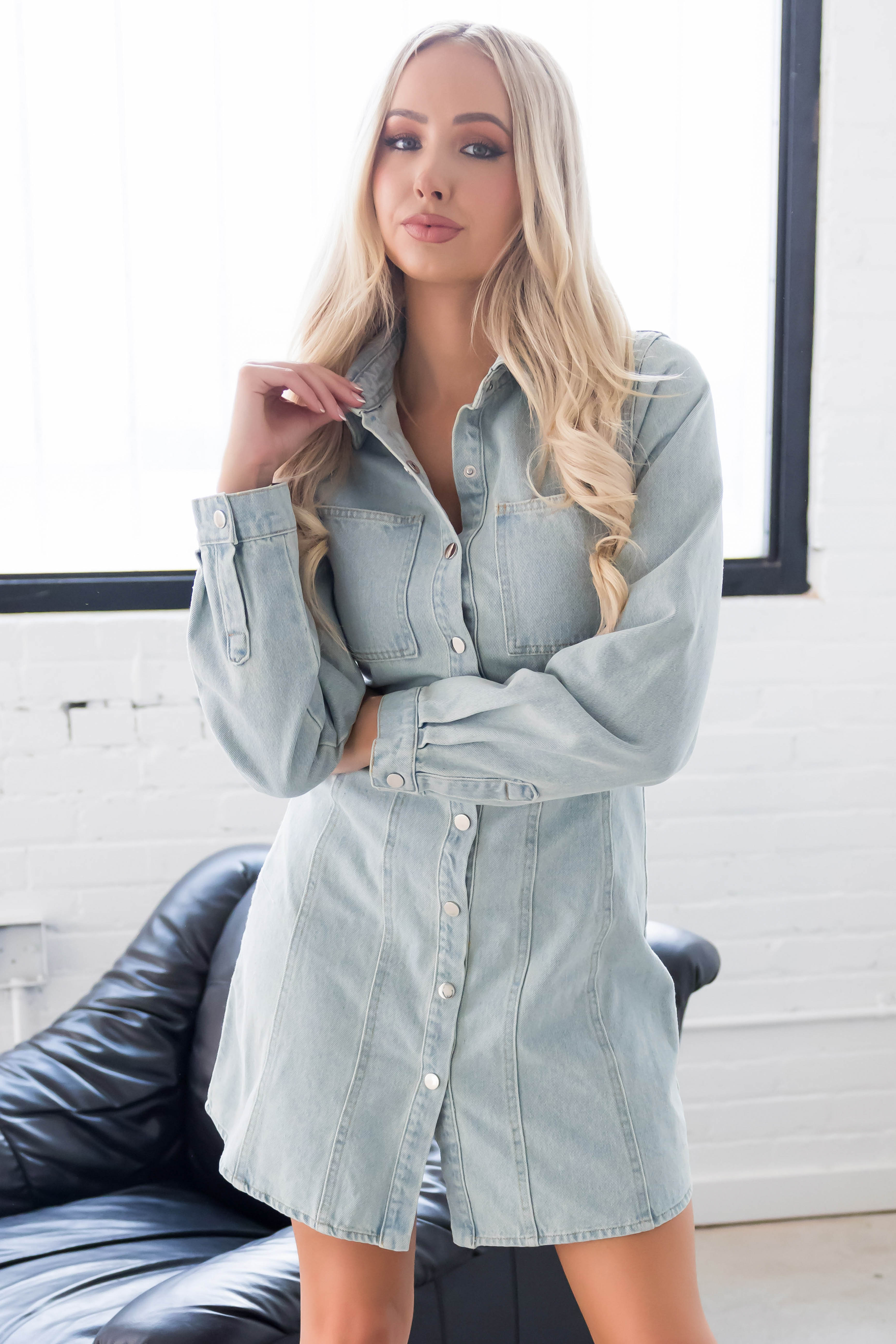 Denim Dress for Women Button Down Belted Long Sleeve Dresses Flowy Western  Casual V-Neck Jean Dress (Dark Blue, Small) at Amazon Women's Clothing store