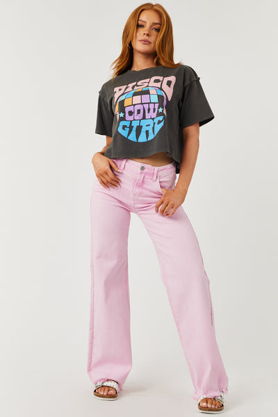 Walnut 'Disco Cowgirl' Graphic Crop Top