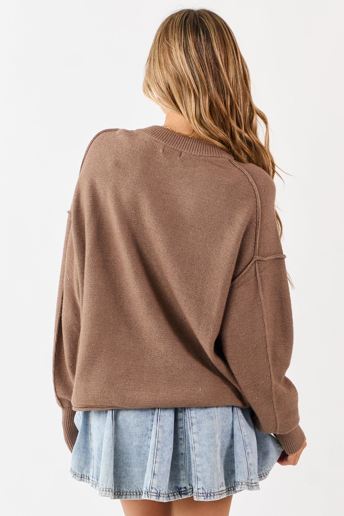 Walnut Horse Embroidered Graphic Knit Sweater