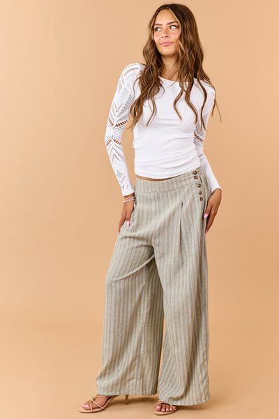 White Geometric Fishnet Long Sleeve Knit Top