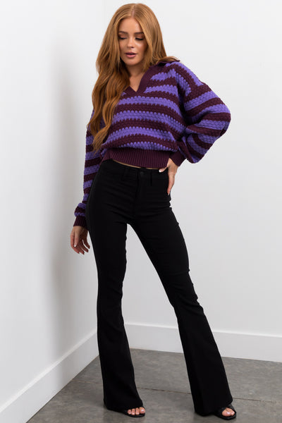 YMI Black Stretchy High Rise Flare Jeans