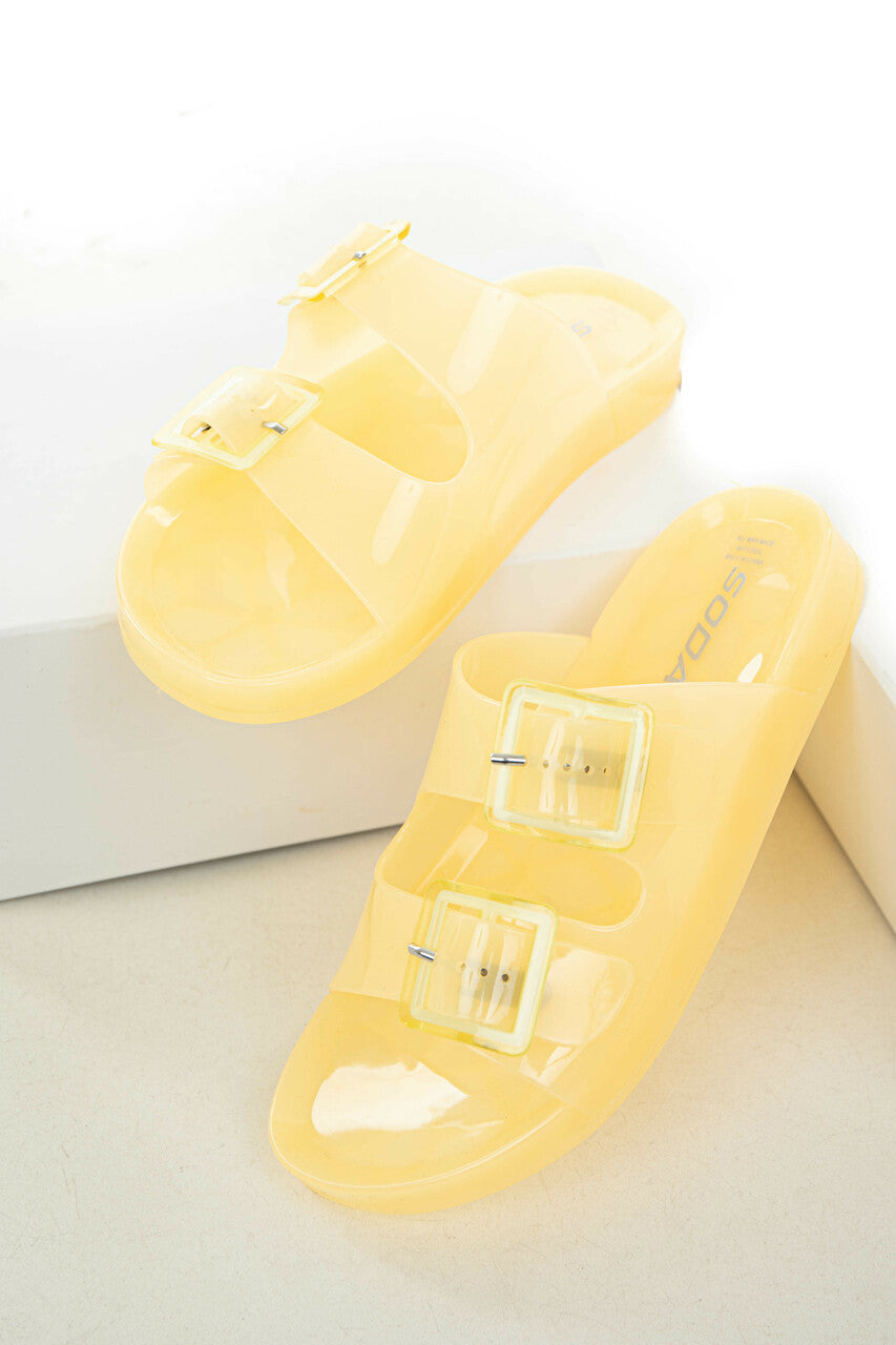Jelly double buckle store sandals