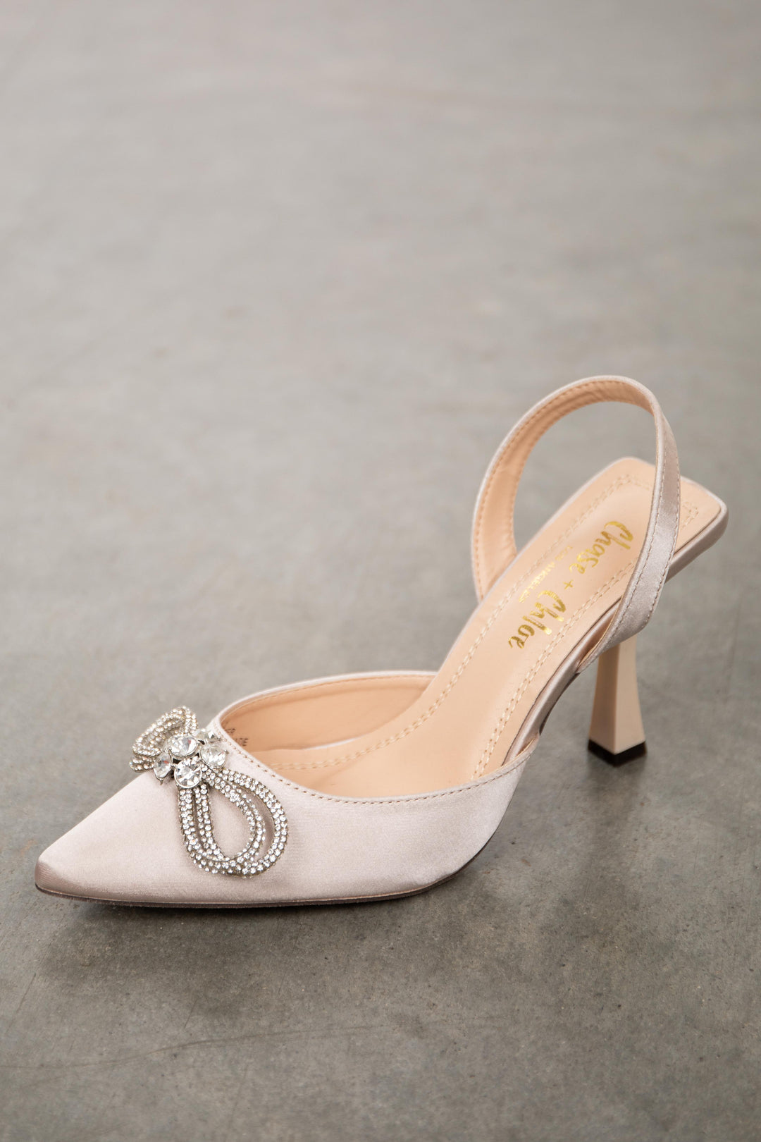 champagne slingback shoes