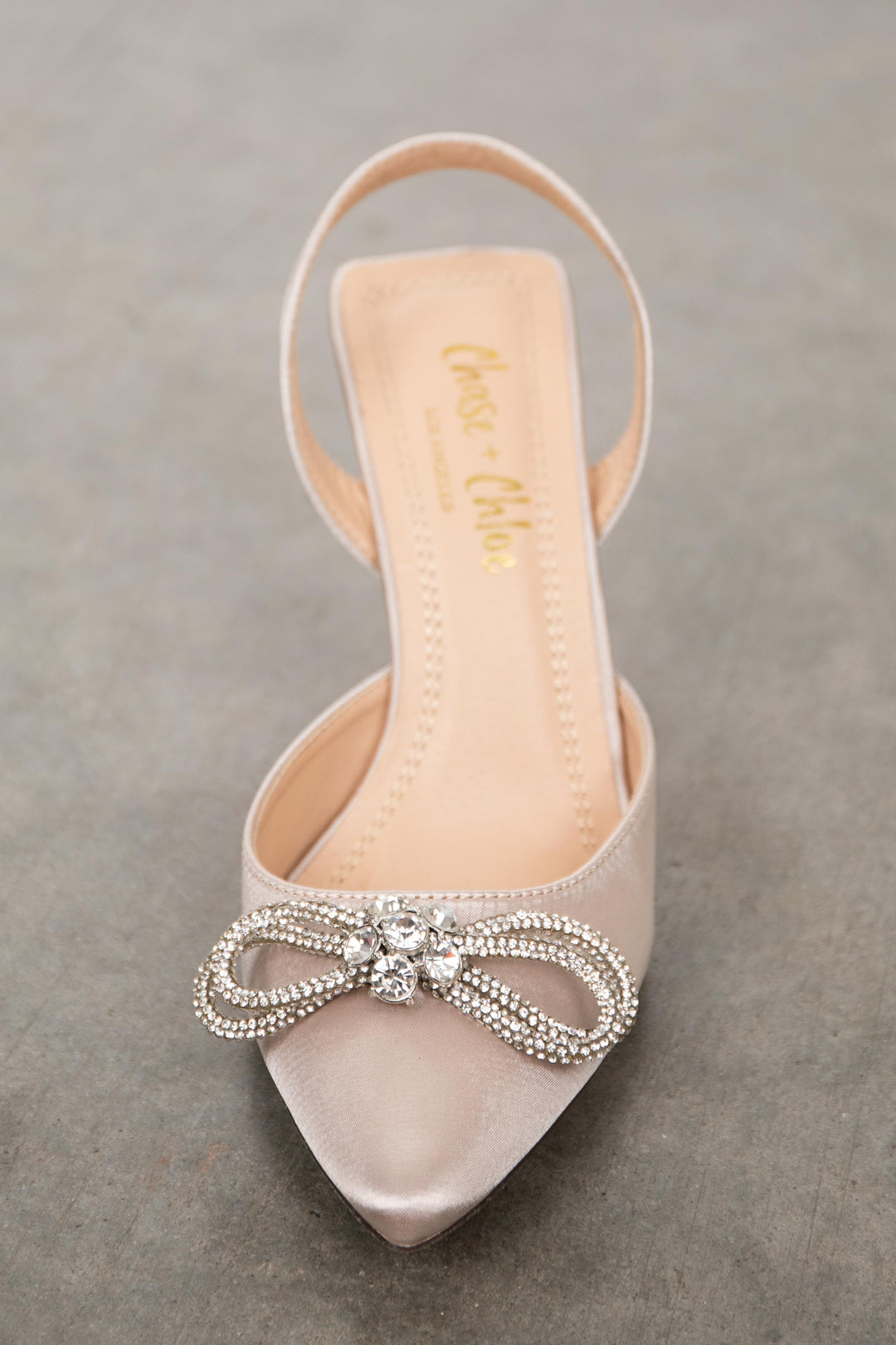 champagne slingback shoes