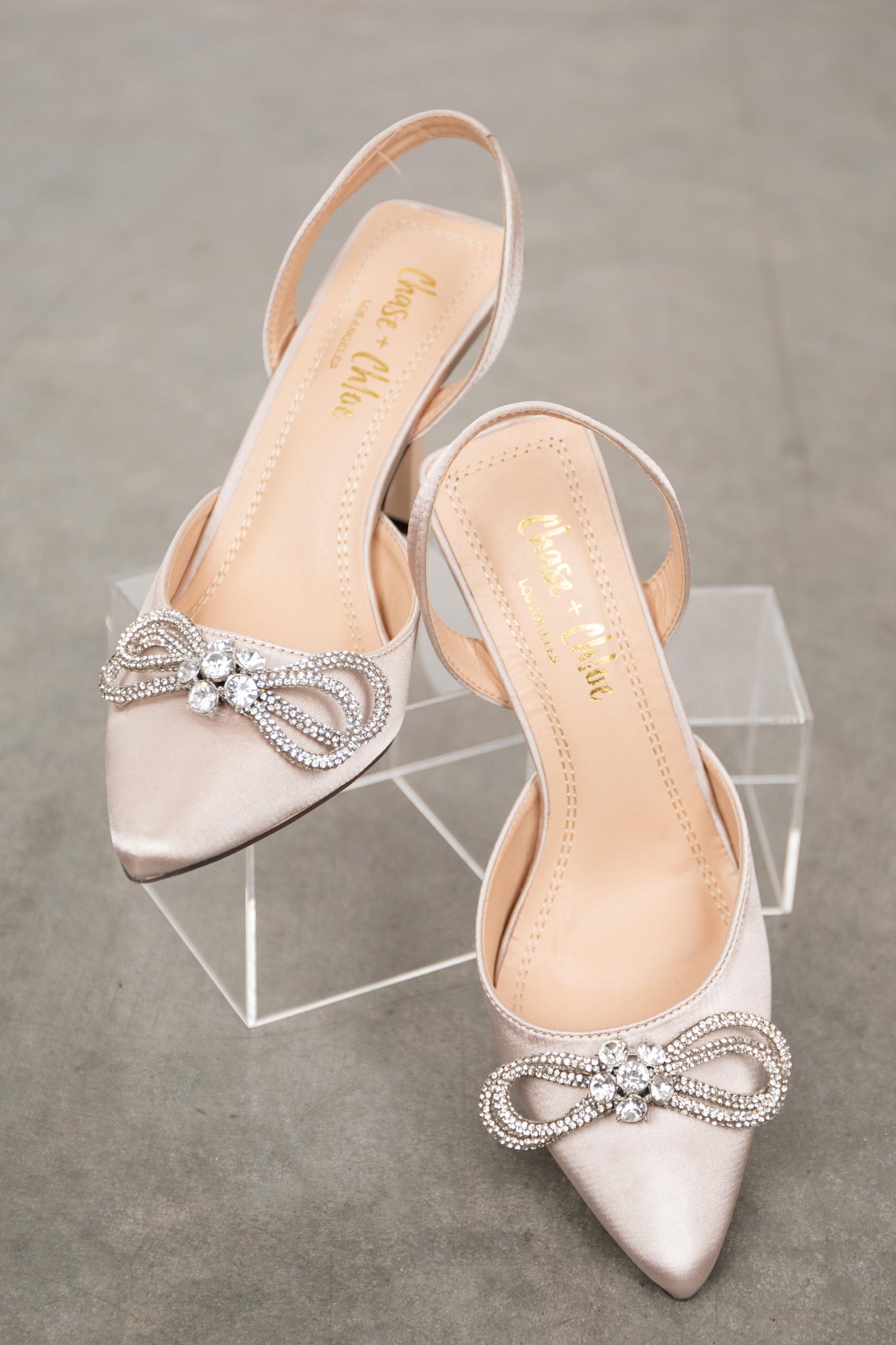 champagne slingback shoes