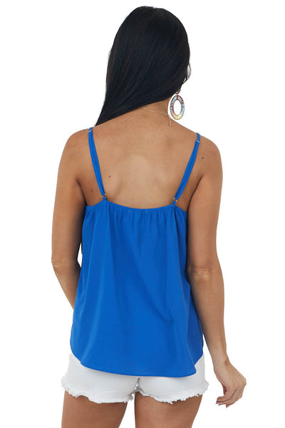 Cobalt Surplice Adjustable Strap Cami Blouse
