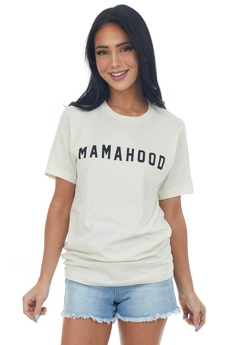 Cream 'Mamahood' Short Sleeve Graphic Tee