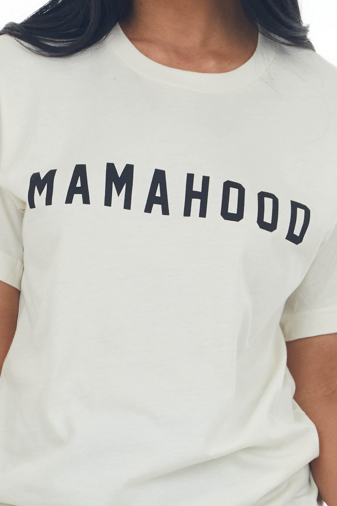 Cream 'Mamahood' Short Sleeve Graphic Tee