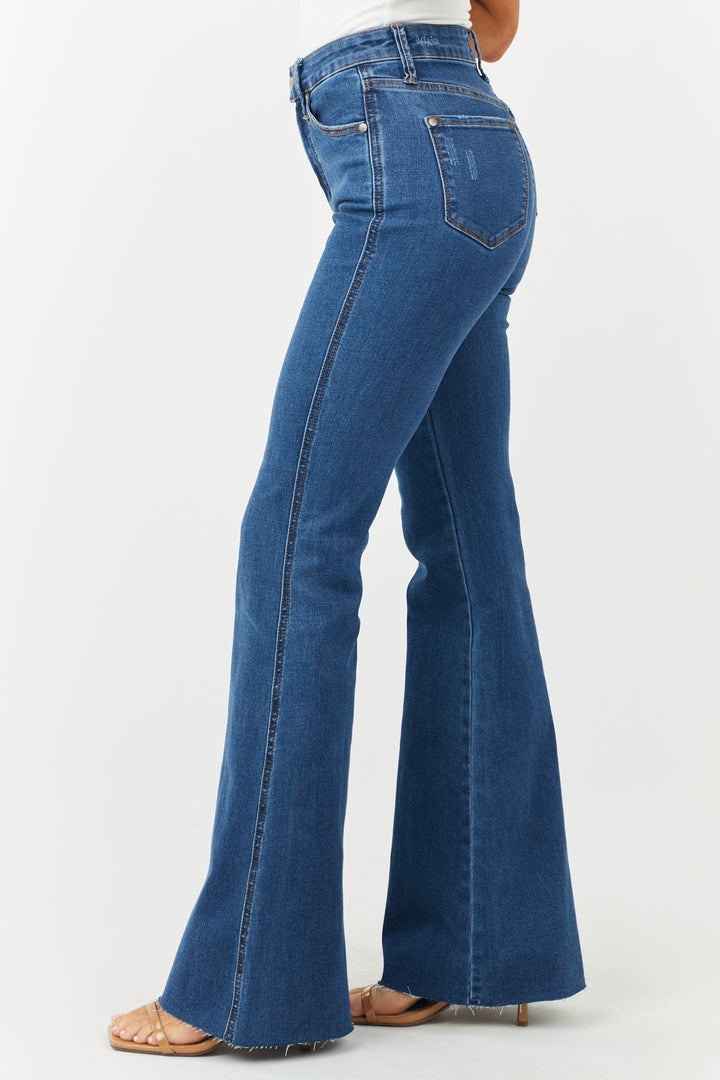 Dark Wash High Rise Control Top Flare Jeans