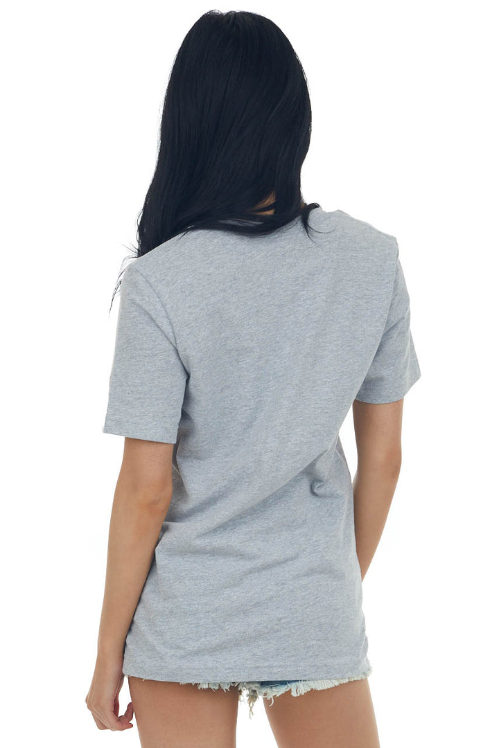 Heather Grey Multicolor 'Mama' Graphic Tee