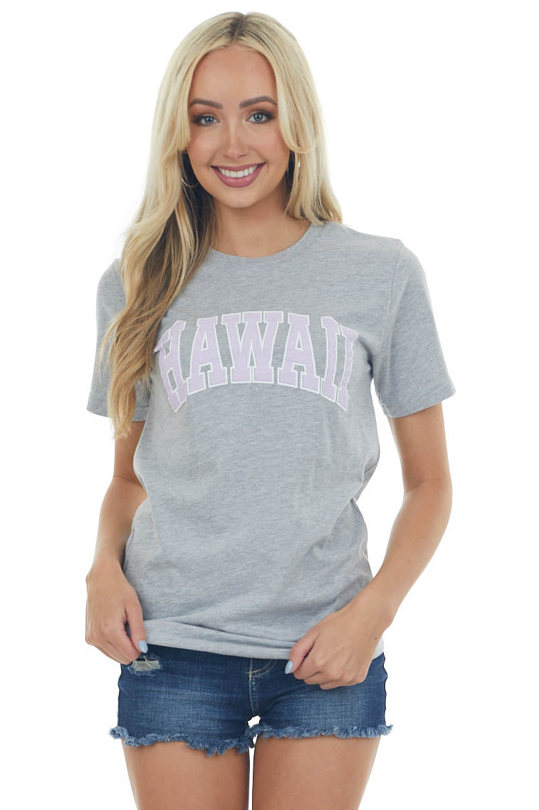 Heather Grey 'Hawaii' Graphic Tee Shirt