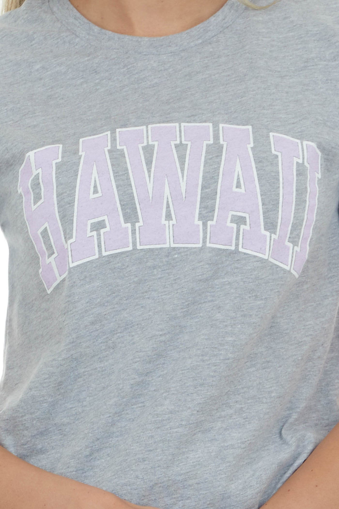Heather Grey 'Hawaii' Graphic Tee Shirt
