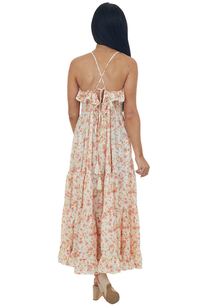 Vanilla and Punch Floral Sleeveless Maxi Dress