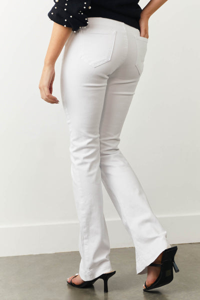 White Denim Flare Jeggings