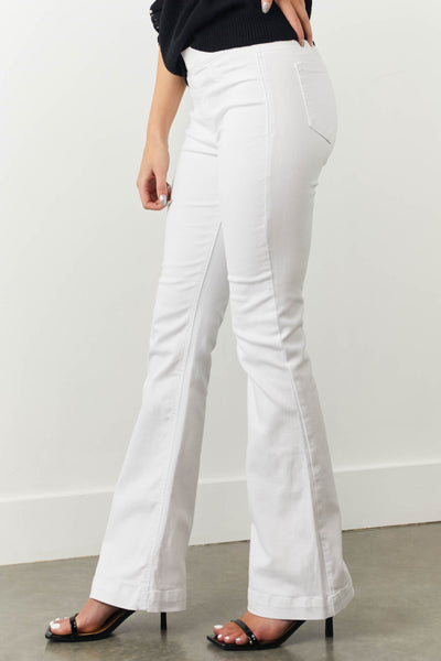 White Denim Flare Jeggings