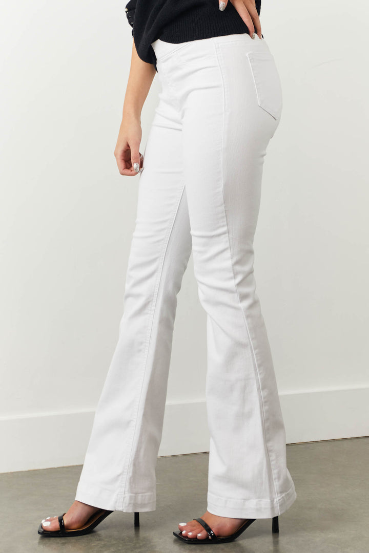 White Denim Flare Jeggings