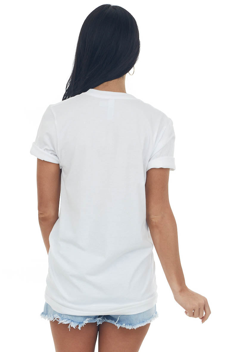 White 'Hot Mama Club' Graphic Tee Shirt