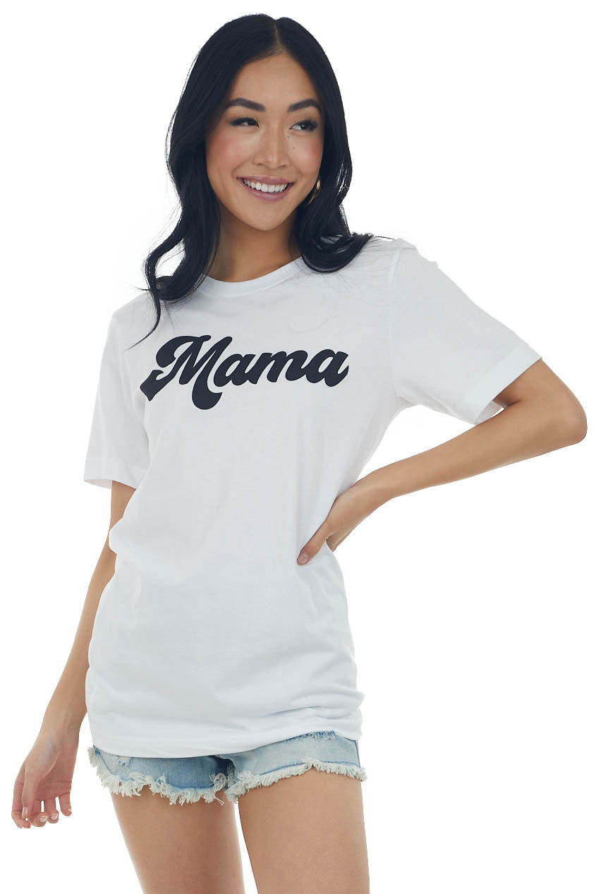 White 'Mama' Short Sleeve Graphic Tee