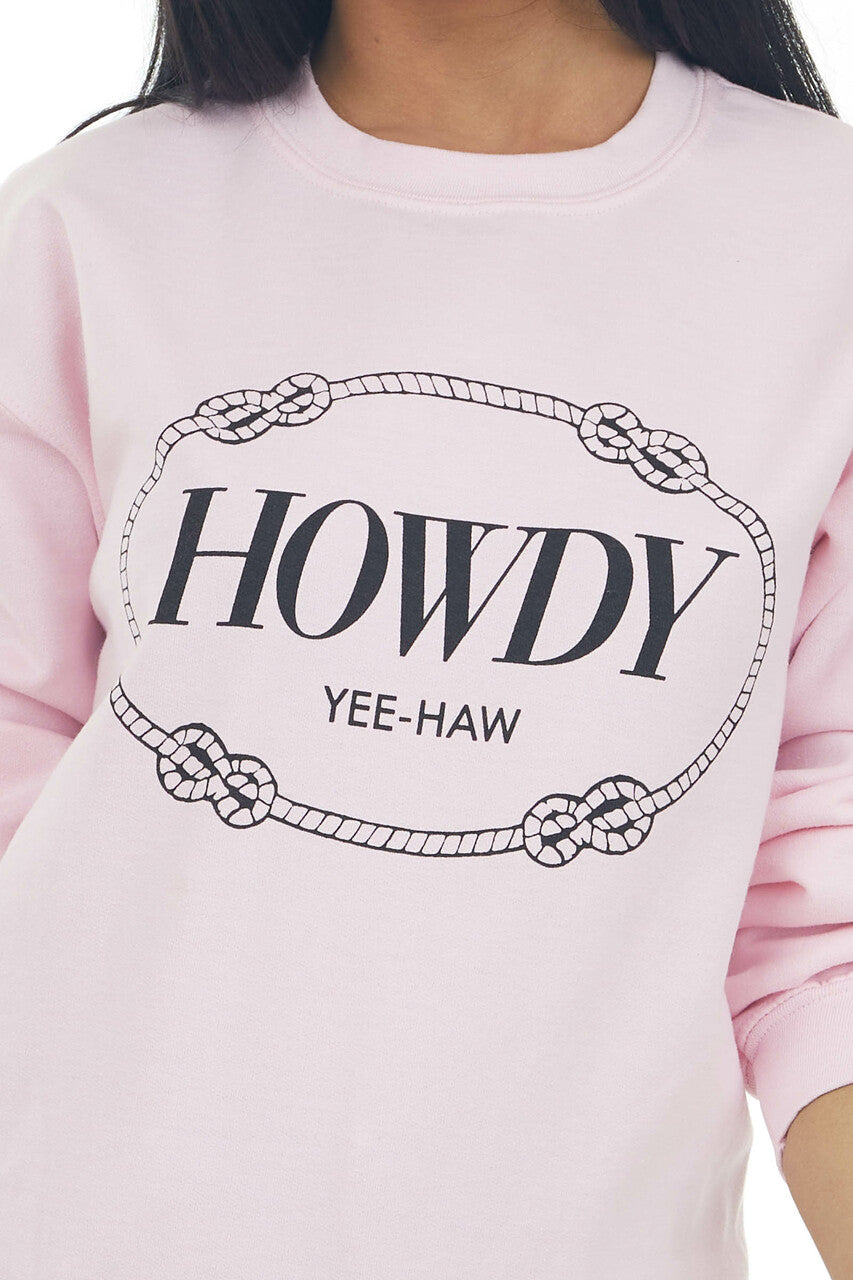 Cherry Blossom 'Howdy' Graphic Sweatshirt