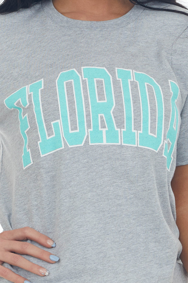 Heather Grey 'Florida' Graphic Tee Shirt