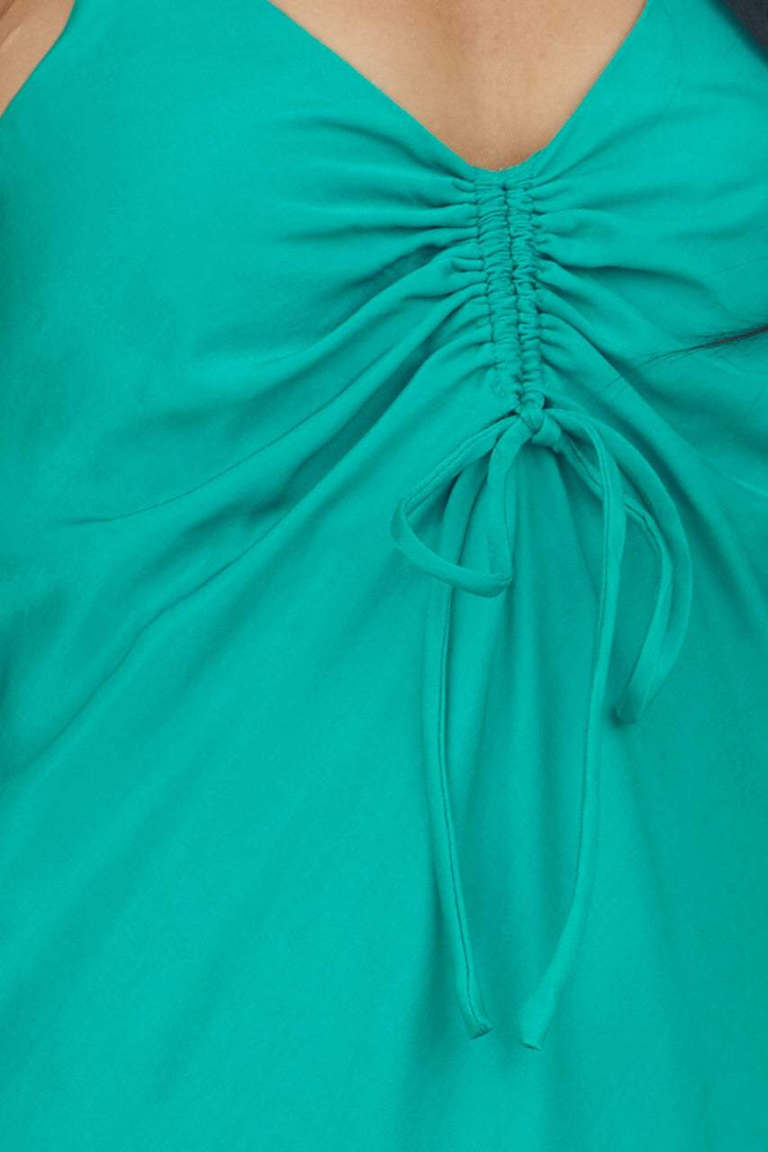 Jade V Neck Spaghetti Strap Short Slip Dress 