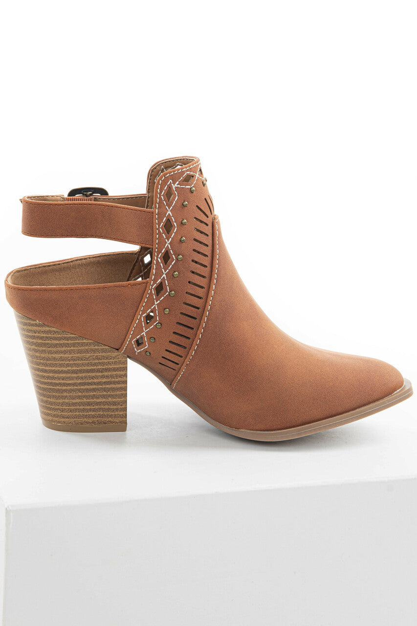 Spice Closed Toe Booties with Studs