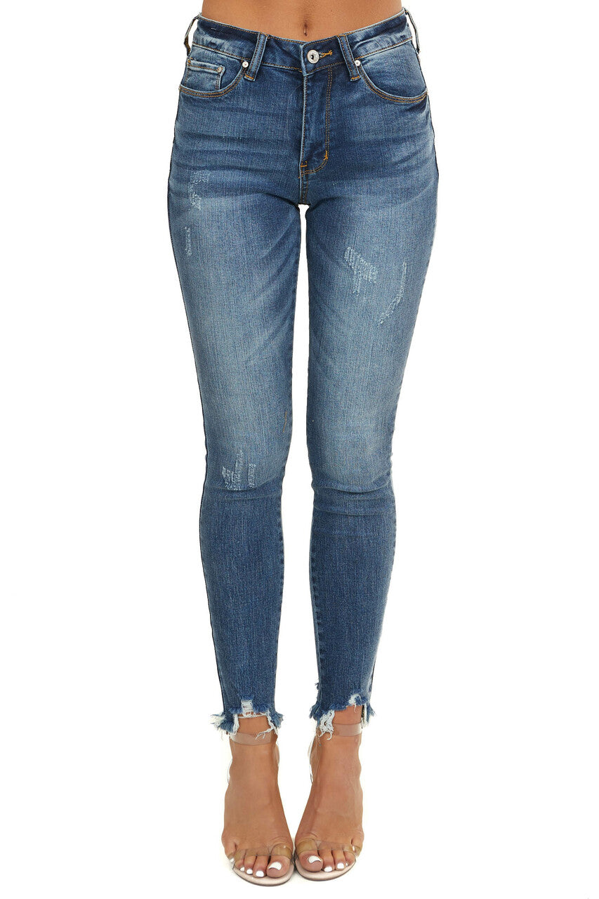 Special A Dark Wash Mid Rise Ankle Cut Jeans