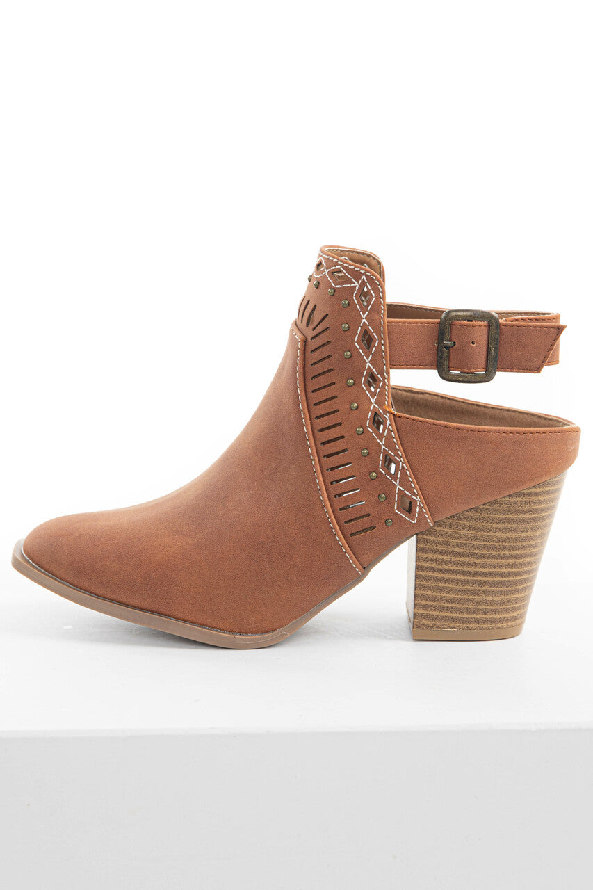 Spice Closed Toe Booties with Studs