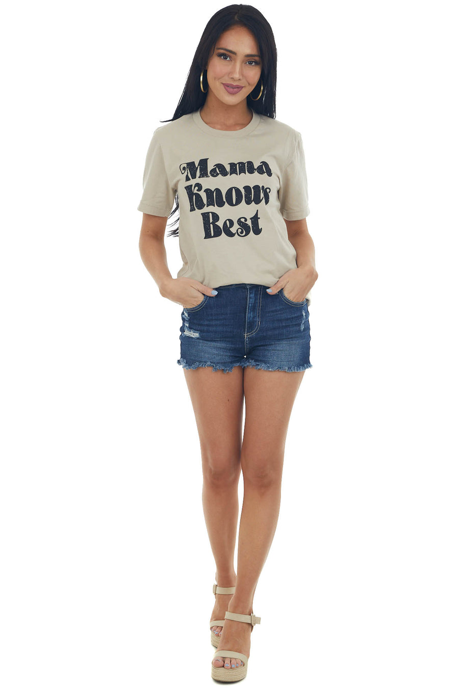 Latte 'Mama Knows Best' Graphic Tee Shirt