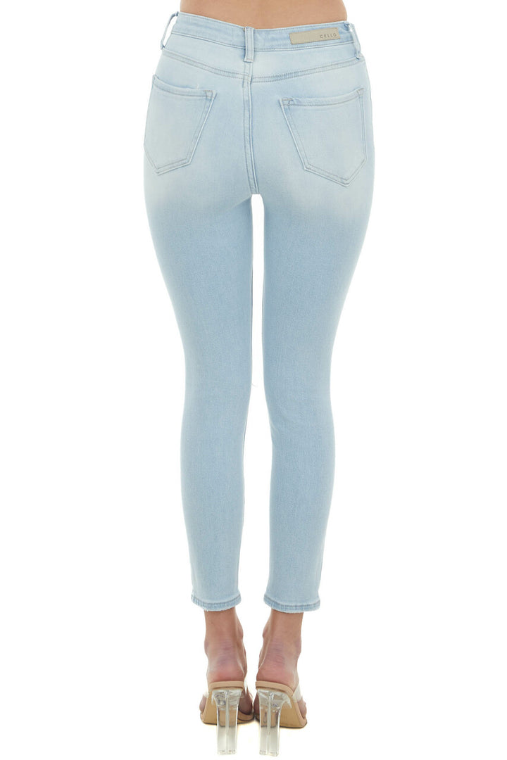 Light Wash High Rise Lightly Distressed Jeans